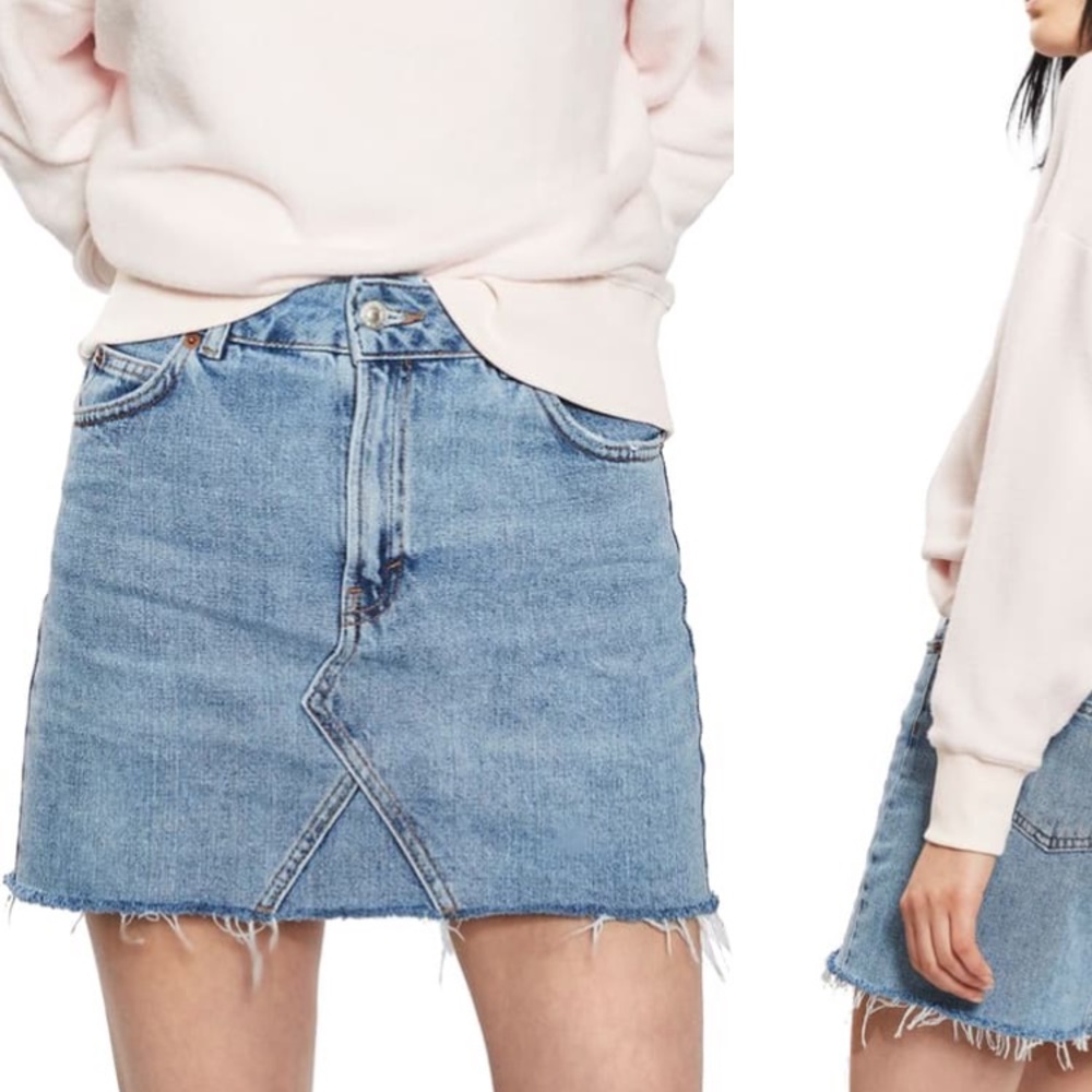 Topshop Denim Mini Skirt